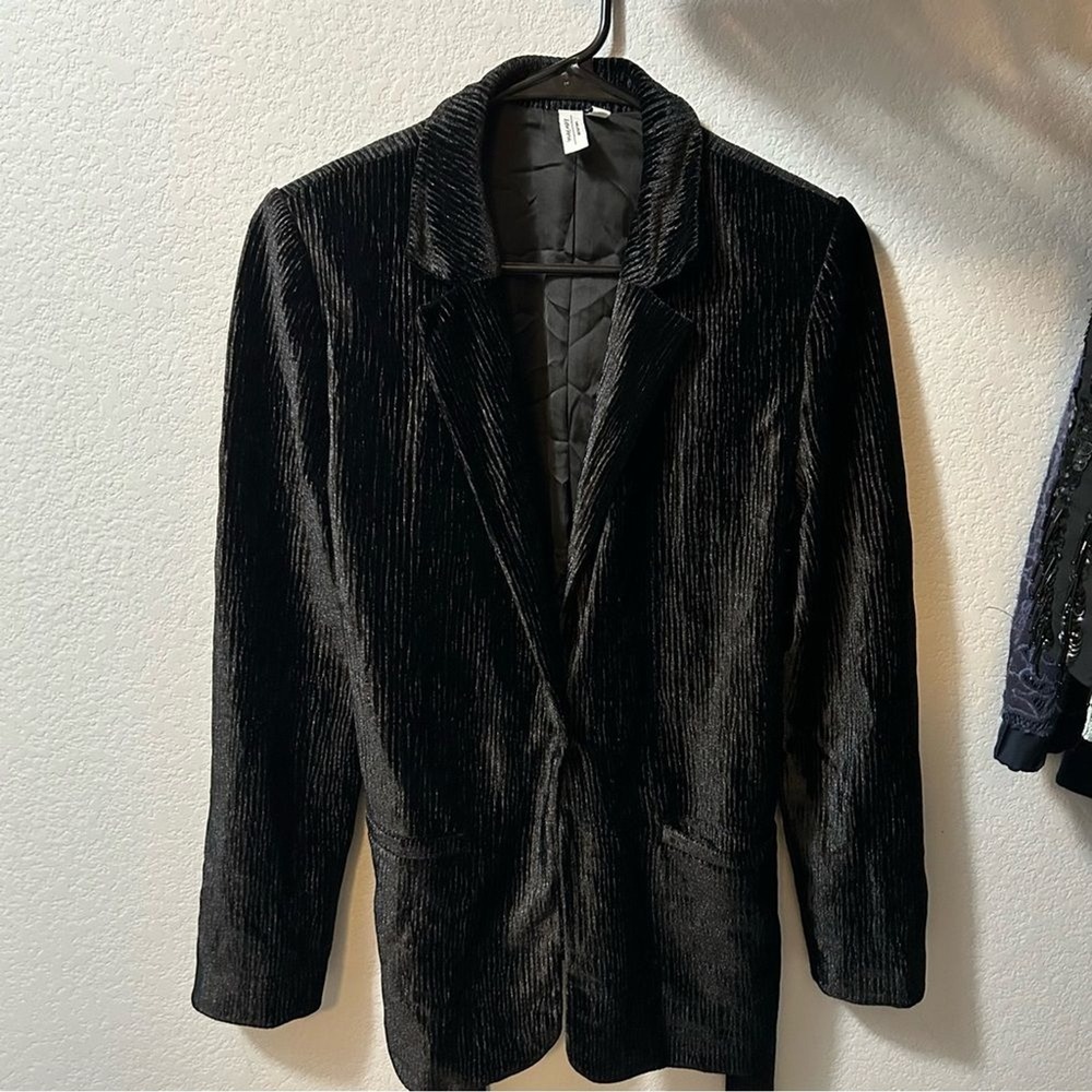 & Other Stories Tie Belt Velour Blazer SIZE 6 - Picture 8 of 8